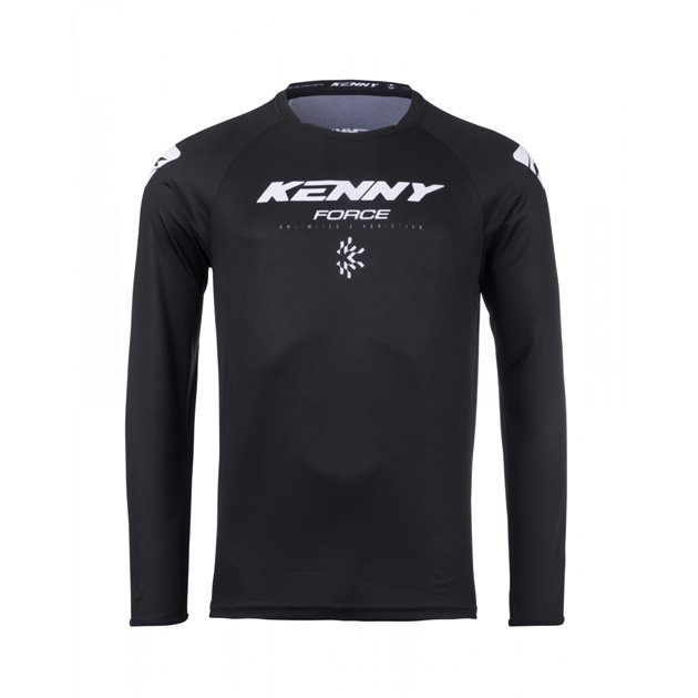 Koszulka Cross Enduro Force Solid Black Czarny/Biały XXXL Kenny Racing | 251-3504011-5909