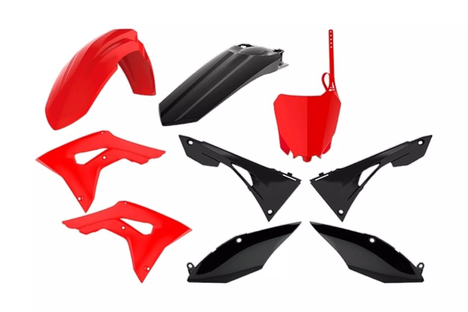 Zestaw plastików Body Kit Polisport czerwono czarny | 90833