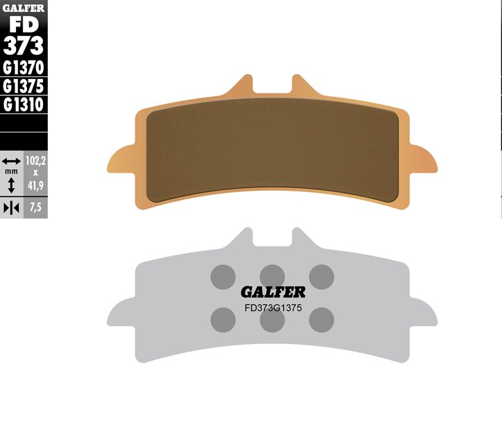 GALFER KLOCKI HAMULCOWE KH447 SPIEK METALICZNY (ZŁOTE) SINTER SPORT, PRZÓD (BREMBO)