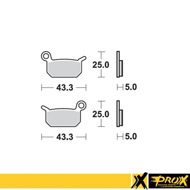 Klocki hamulcowe kh325 KTM SX 50 PRZÓD / TYŁ, SX 65 TYŁ ProX