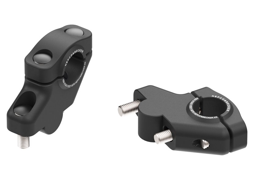 Podwyższenie kierownicy z przesunięciem 30 mm w górę, 21 mm w tył, czarne do Honda CRF 300 L 2021 - 2025