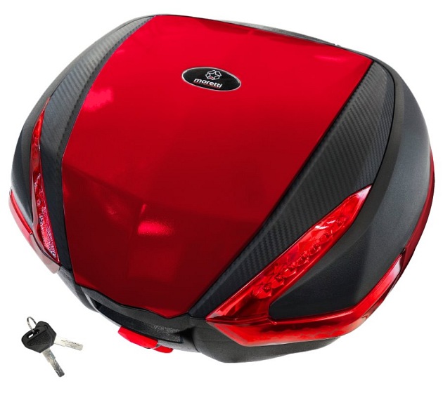 Kufer motocykl/skuter 35L czerwony Moretti