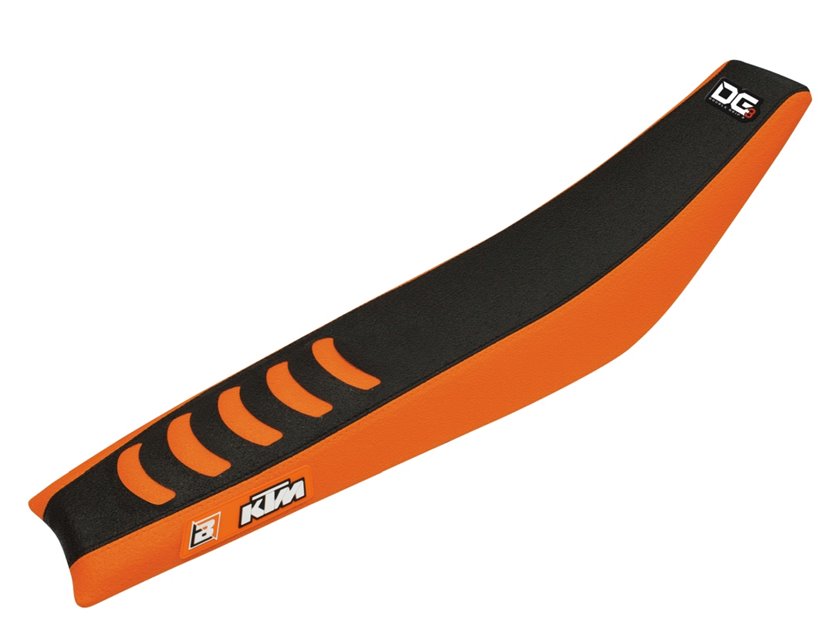 BLACKBIRD POKROWIEC / POSZYCIE NA SIEDZENIE KTM SX 85 2013-2017 DOUBLE GRIP 3 KOLOR CZARNY POMARAŃCZOWY