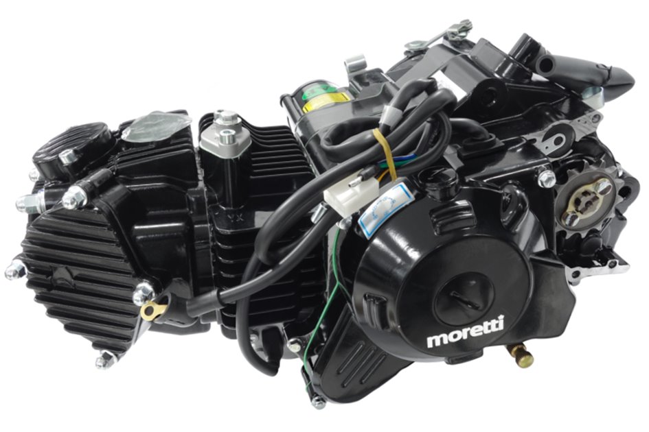 Silnik Moretti poziomy 1P60FMJ, 150cc 4T, 4-biegowy manual, czarny, z rozrusznikiem