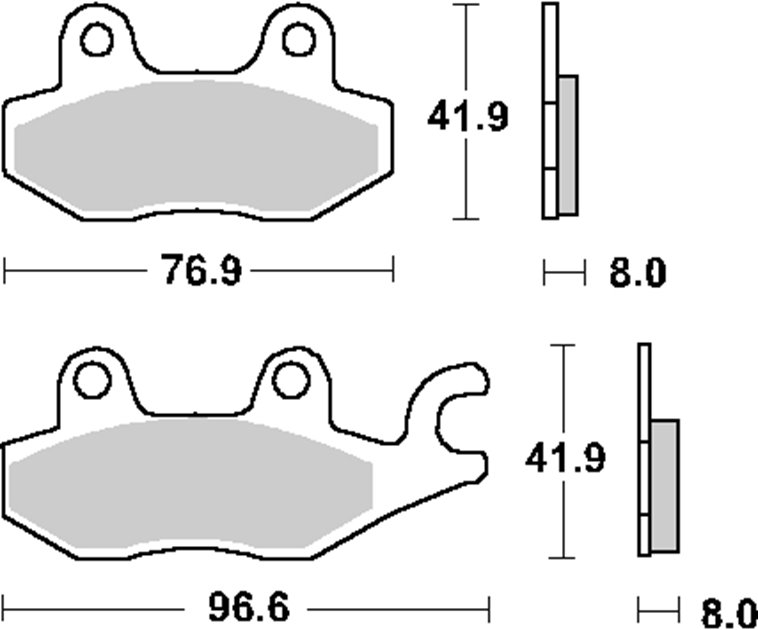 Klocki hamulcowe KH165 / KH215 RACING CARBON TECH KOLOR CZARNY