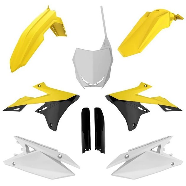 Zestaw plastików Body Kit Polisport żółty biały czarny OEM | 91427