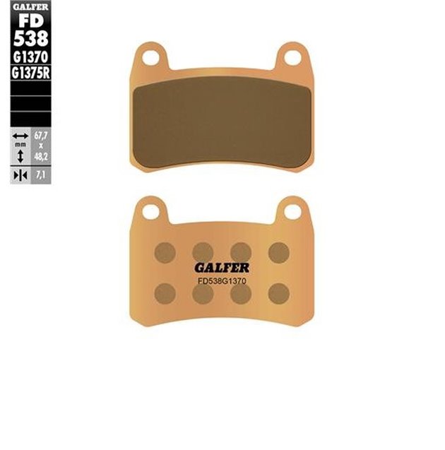 GALFER KLOCKI HAMULCOWE KH658 SPIEK METALICZNY (ZŁOTE) STREET PRZÓD BENELLI 251S 2020-2023; 302S/R 2017-2023; TRK 251/302 2020-2023