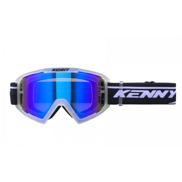 Gogle Track+ Clear Crystal Przeźroczysty/Czarny / Biały Szybka Niebieskie Lustro Kenny Racing | 251-0803011-00
