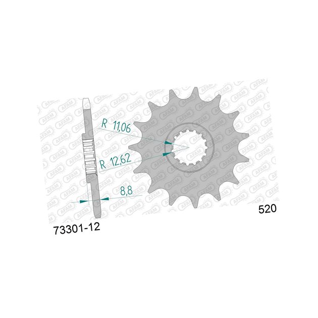Zębatka przednia 12 KTM SX/EXC ŁAŃC. 520 AFAM | 73301-12