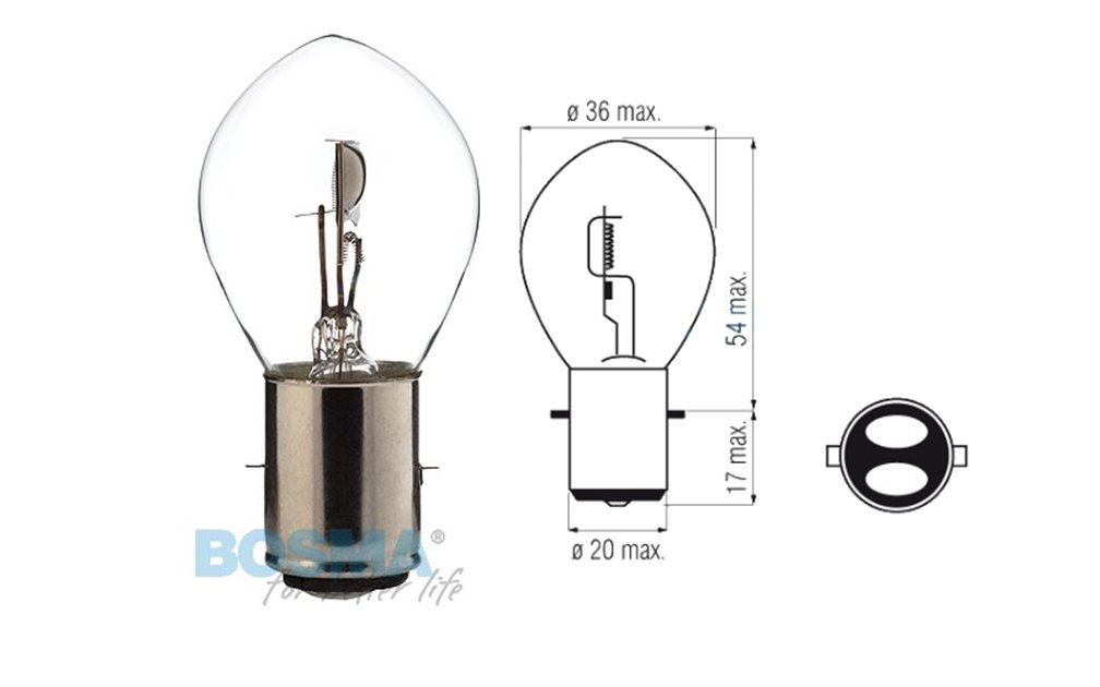 Żarówka BOSMA 12V 15 / 15W BA20d
