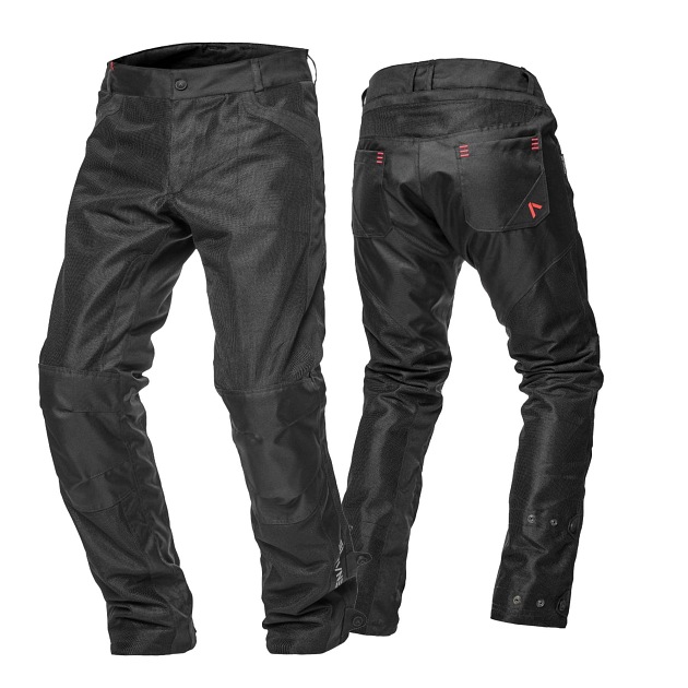 Letnie spodnie motocyklowe Czarne ADRENALINE Meshtec 2.0 PPE