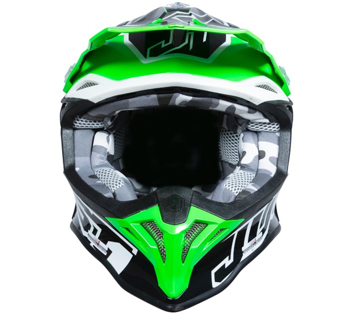 Kask JUST1 J39 THRUSTER black green fluo white gloss M