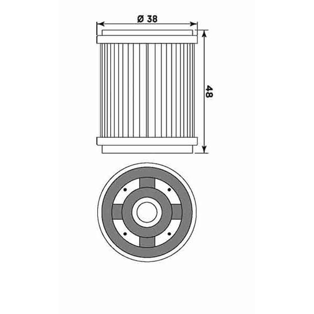 MIW (MEIWA) FILTR OLEJU YAMAHA XT125/200/225, TW 125, SR 125, TT350/600 (HF143)