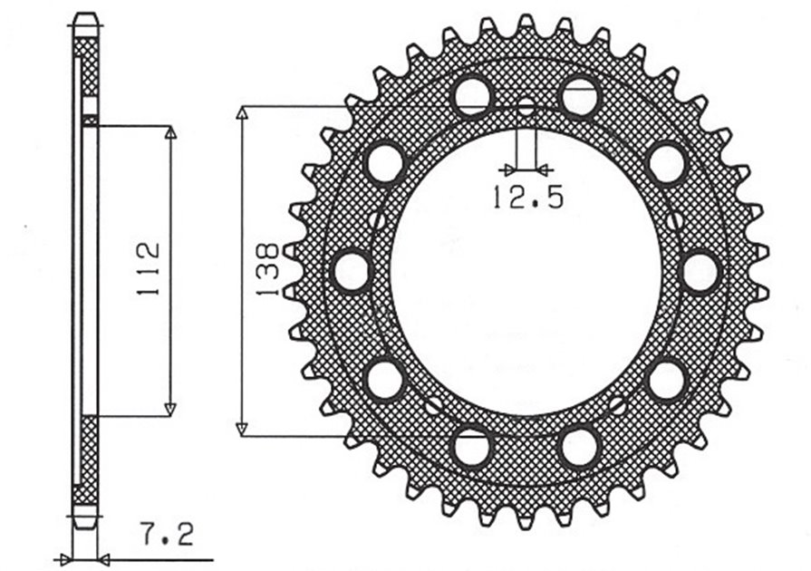 Zębatka TYLNA 4357 41 HONDA VT750C '98-'07, CBF 500 '04-'08 (PC39) (JTR1304.41) (ŁAŃC. 525) (435741JT) SUNSTAR