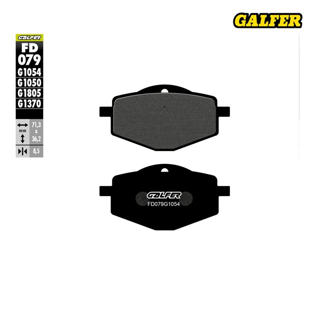 GALFER KLOCKI HAMULCOWE KH101 PÓŁMETALICZNE