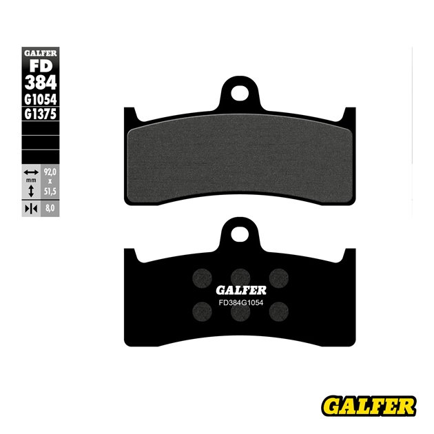 GALFER KLOCKI HAMULCOWE KH424 PÓŁMETALICZNE