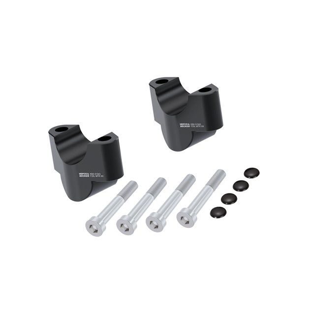Podwyższenie kierownicy 25 mm czarne do KTM 790 Adventure 2019-2021 Hepco & Becker | 42307581 25 01