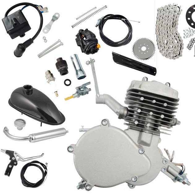 Mocny silnik do roweru 80 cm3 2T, zestaw do roweru spalinowego Moretti