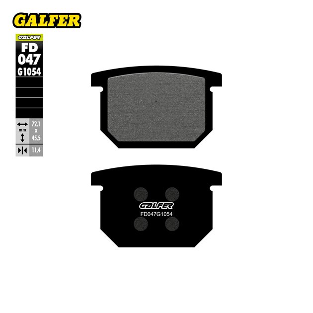 GALFER KLOCKI HAMULCOWE KH065 PÓŁMETALICZNE