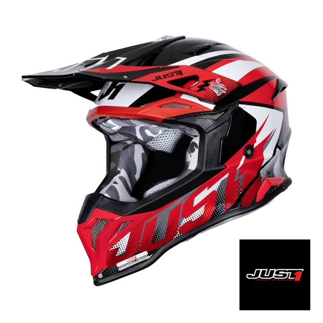 Kask JUST1 J39 REVO red white black XL