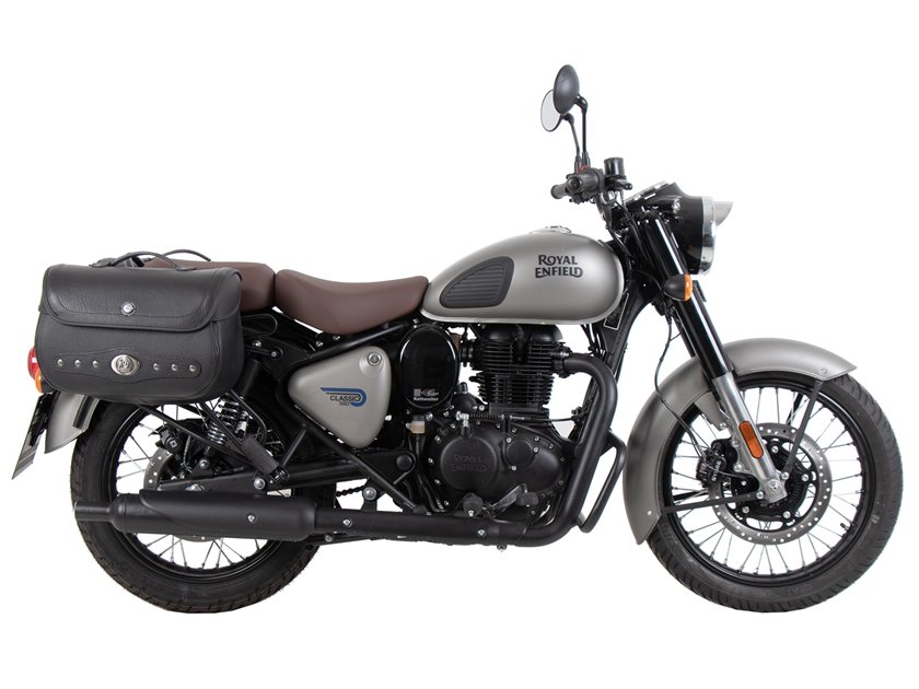 Chromowany bagażnik boczny C-Bow do motocykli Royal Enfield Classic 350 2022 - 2025 Hepco Becker