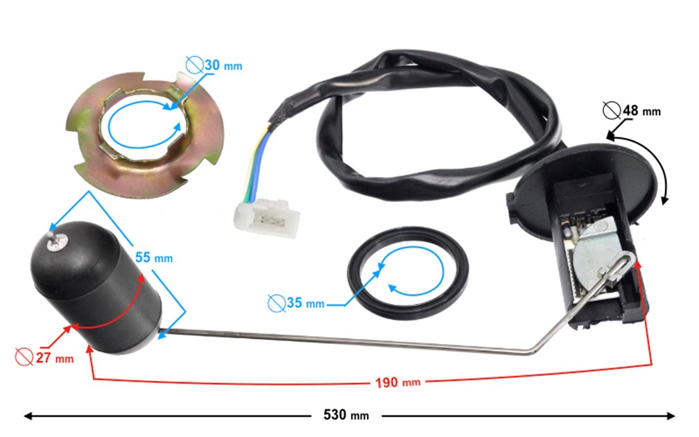 Czujnik poziomu paliwa Barton B-Max Skuter 152QMI GY6 125cm3