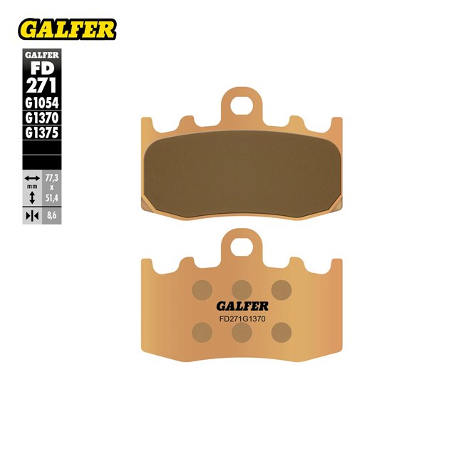 GALFER KLOCKI HAMULCOWE KH335 SPIEK METALICZNY (ZŁOTE) STREET BMW PRZÓD (BMW R1100/1150/1200, K1200/1300)