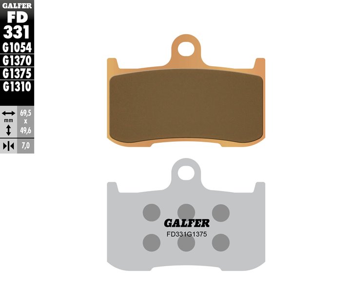 Klocki hamulcowe KH347 SPIEK METALICZNY SPORT, PRZÓD Galfer | FD331G1375