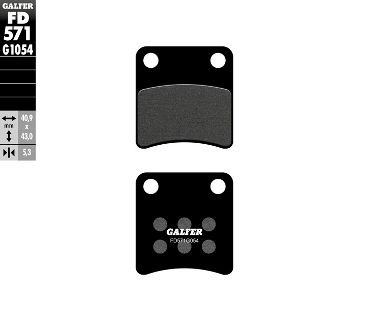 Klocki hamulcowe KH257/2 półmetaliczne (PARKING BRAKE) Galfer | FD571G1054