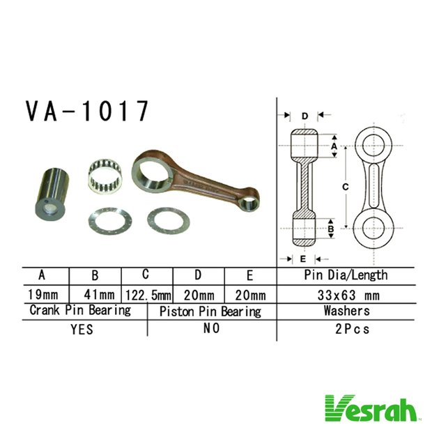 Korbowód Honda TRX 450 Fourtrax Foreman VESRAH | VA-1017