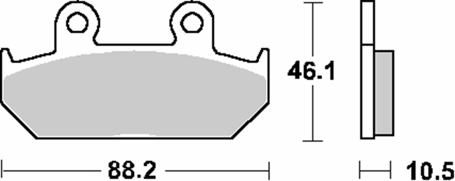 Klocki hamulcowe KH124/2 STREET CERAMIC KOLOR CZARNY