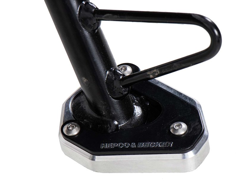 Poszerzenie stopki bocznej srebrno-czarne Kawasaki KLE 500/SE Hepco&Becker | 42112558 00 91