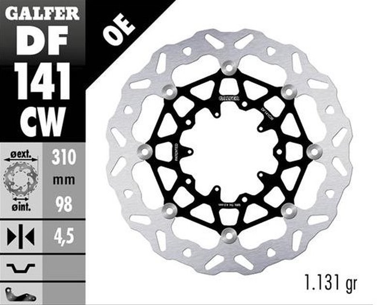 GALFER TARCZA HAMULCOWA PRZÓD HONDA CRF 1100L AFRICA TWIN 2020- (WAVE FLOATING) (310X98X4,5MM) | DF141CW