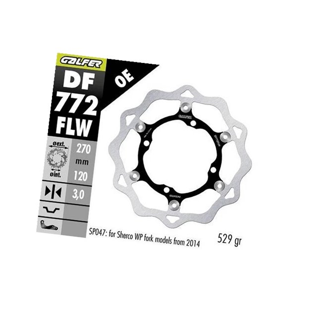 Tarcza Hamulcowa Przód Sherco SE/SEF 250/300/450/500 WAVE (270X120X3MM) Galfer | DF772FLW