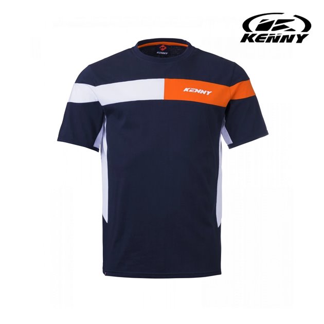 Koszulka T-shirt Racing Niebieski/Pomarańczowy/Biały L Kenny Racing | 251-5006305-56-L