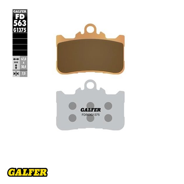 GALFER KLOCKI HAMULCOWE KH759 SPIEK METALICZNY (ZŁOTE) SPORT HONDA CB 500F 2022-2024; CB 500 HORNET 2024; CBR 500R 2022-2024 CB 750 HORNET 2022-2024