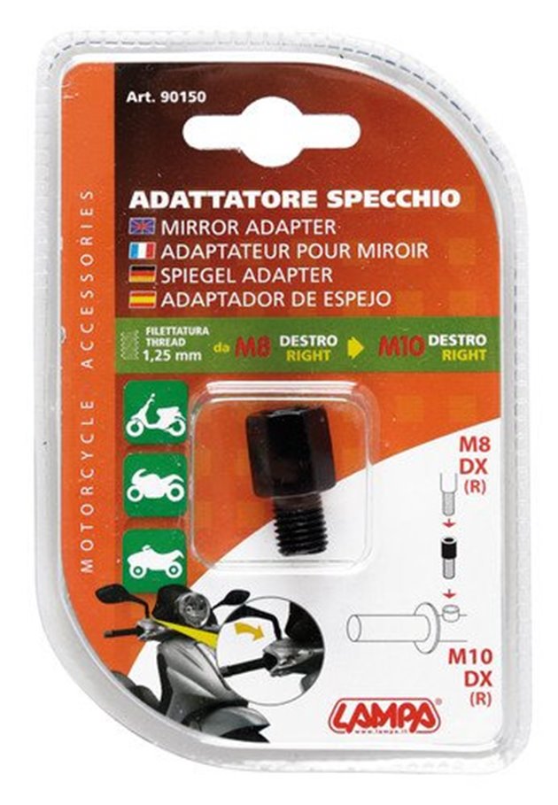 Adapter Gwintowy do Lusterka Prawy fi 8mm na Prawy fi 10mm | 90150