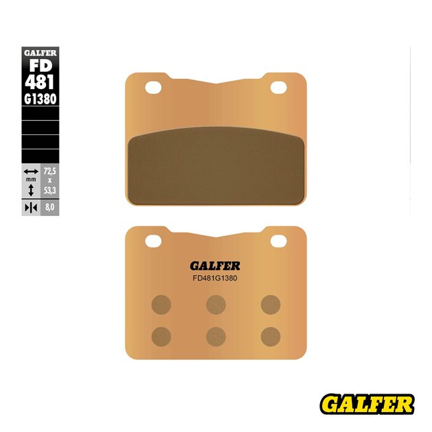 GALFER KLOCKI HAMULCOWE KH627 SPIEK METALICZNY (ZŁOTE) SYM 250/400/600