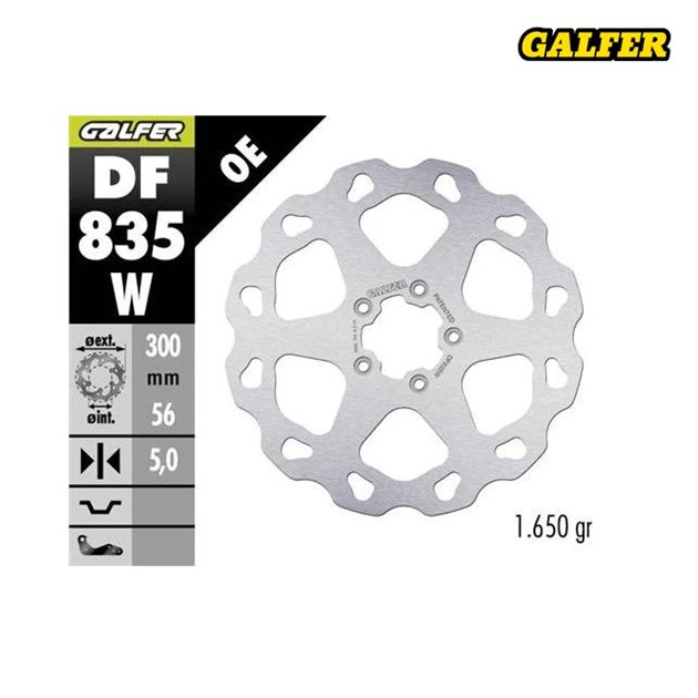 GALFER TARCZA HAMULCOWA PRZÓD HARLEY-DAVIDSON (300X56X5) (W FIXED) | DF835W