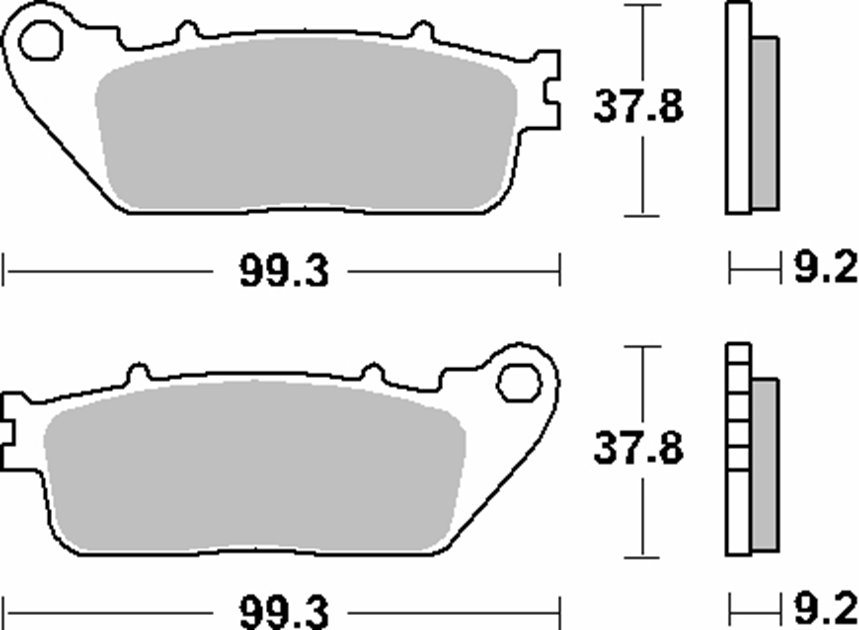 Klocki hamulcowe KH488 STREET CERAMIC KOLOR CZARNY PASUJE DO: HONDA VFR800/1200, CB1000 TYŁ