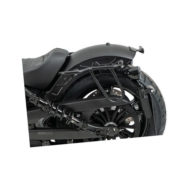 Zestaw: Stelaż pod torby Cutout czarny, torby Rugged czarne Indian Sport Scout Hepco & Becker | 6277699 00 01