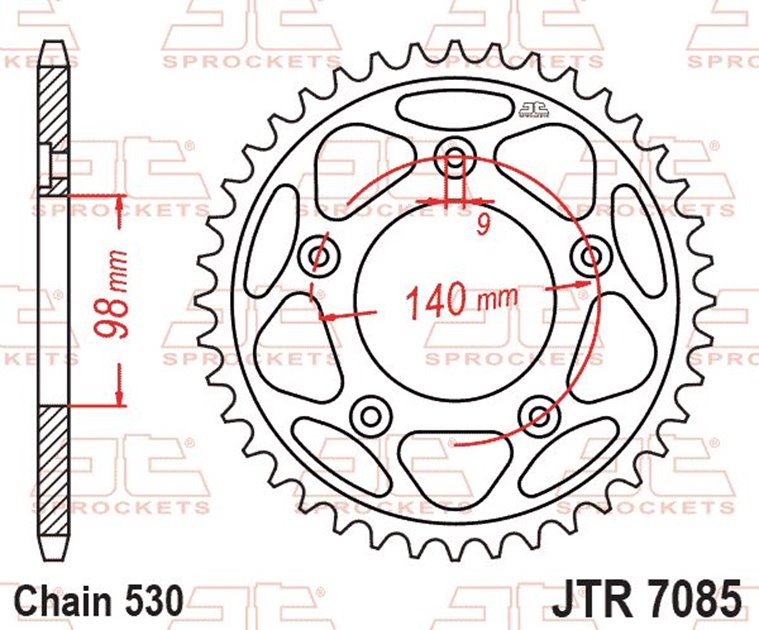 Zębatka tylna Harley Davidson RA 1250 Pan America/S/ST 48 zębów (łańc. 530) JT | JTR7085.48ZBK