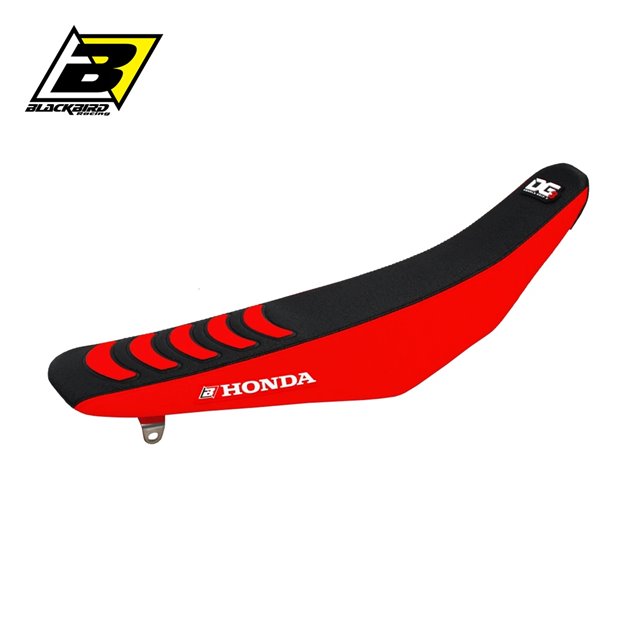 BLACKBIRD POKROWIEC / POSZYCIE NA SIEDZENIE HONDA CRF 250R 2014-2017, CRF 450R 2013-2016 DOUBLE GRIP 3, KOLOR CZARNY CZERWONY