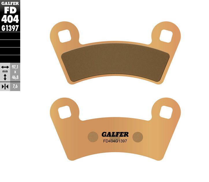 GALFER KLOCKI HAMULCOWE KH456 SPIEK METALICZNY (ZŁOTE) ATV POLARIS PRZÓD