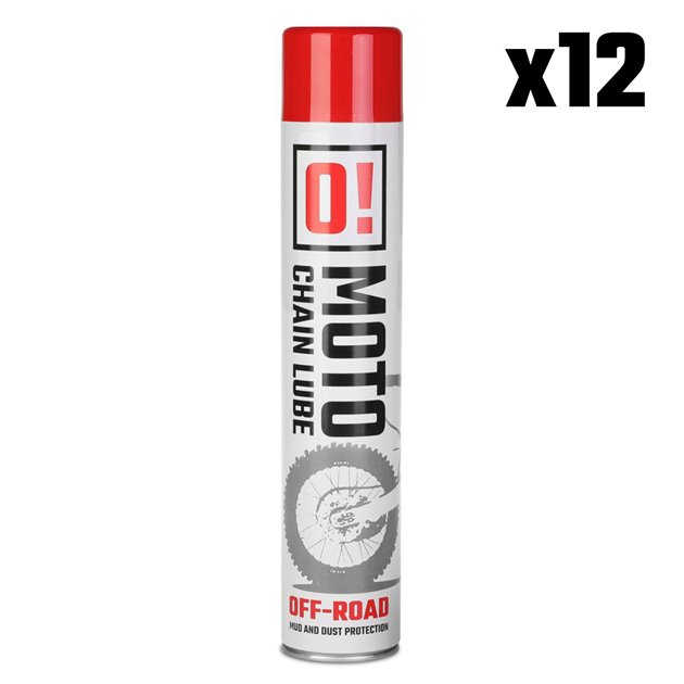 ZESTAW 12 SZTUK SPRAY SMAR DO ŁAŃCUCHA 750ML OFF ROAD O! CHAIN LUBE  (OLE-023) (PAKIET 12 SZTUK) OMOTO