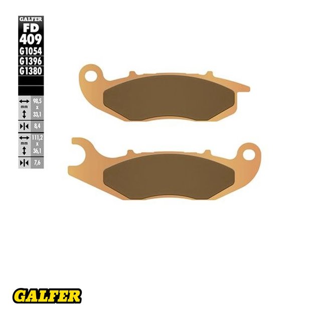 GALFER KLOCKI HAMULCOWE KH465 SPIEK METALICZNY (ZŁOTE) SINTER OFF ROAD