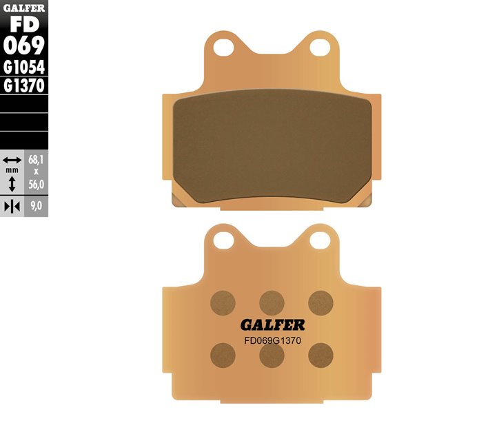 Klocki hamulcowe KH104 spiek metaliczny złoty STREET Galfer | FD069G1370