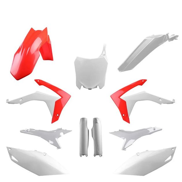 Zestaw plastików Body Kit Polisport biało czerwony OEM | 91530