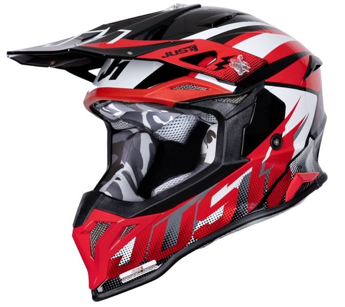 Kask JUST1 J39 REVO red white black XL
