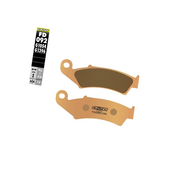 GALFER KLOCKI HAMULCOWE KH125 SPIEK METALICZNY (ZŁOTE) OFF ROAD